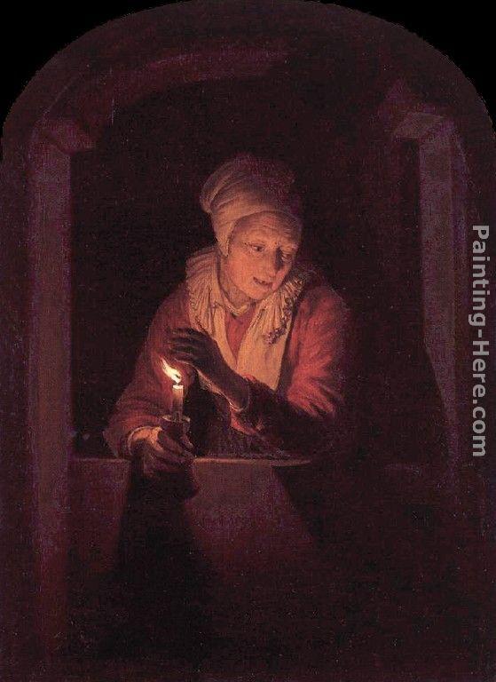 Gerrit Dou Woman with a candle